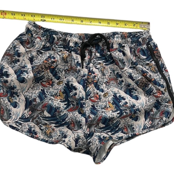 CULPRIT BAEthing Suit Surfing and Ocean Wave Pattern Print Short Large - Picture 7 of 8